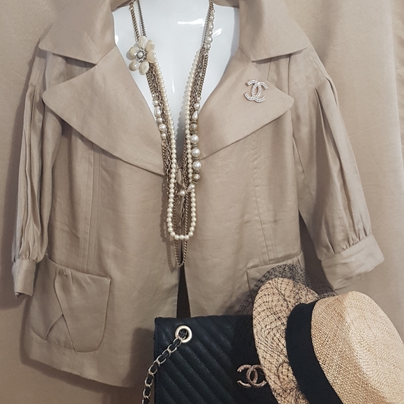 Linen Blazer /  M - Picture 10 of 10